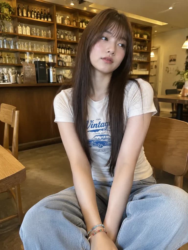 Candid Smartphone Cafe Portrait