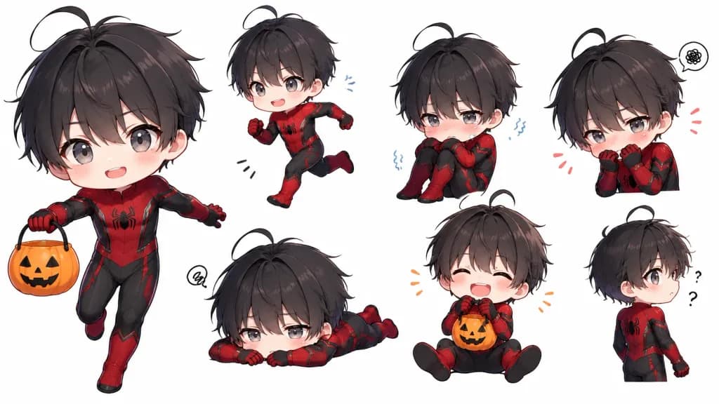 Chibi Character Multi-Pose Sheet