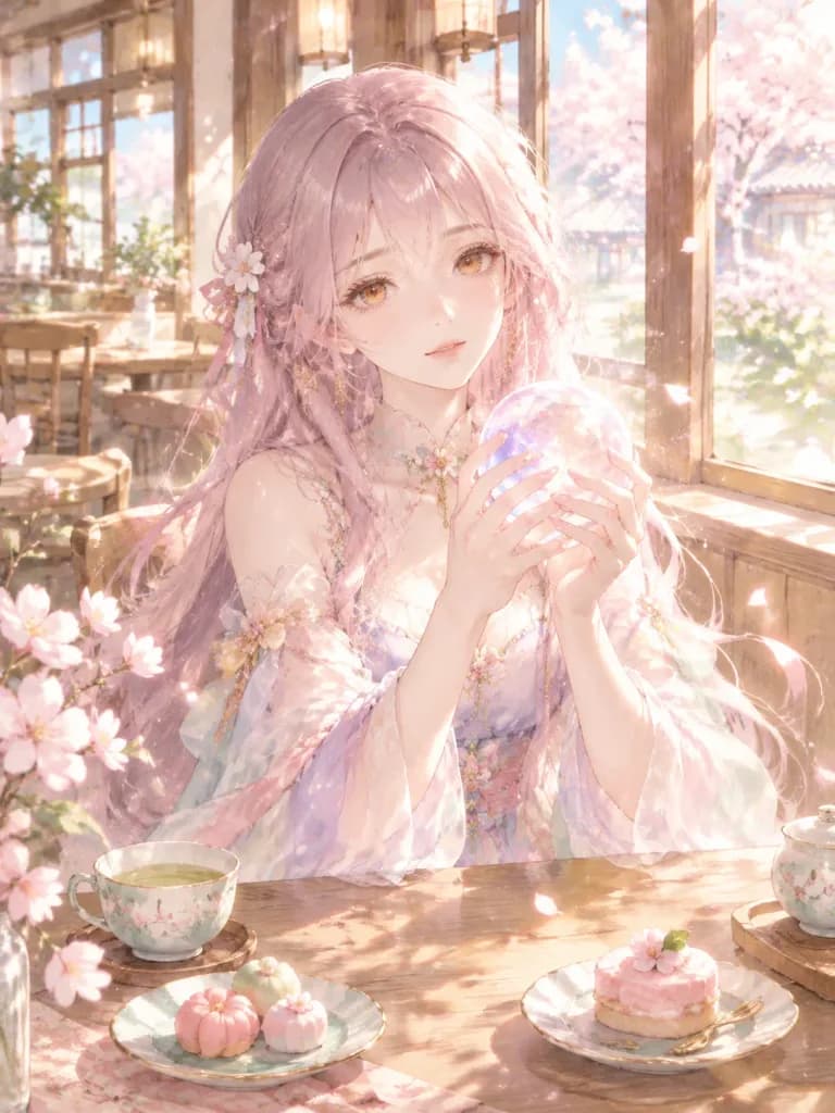 Spring Fortune Teller Cafe Watercolor