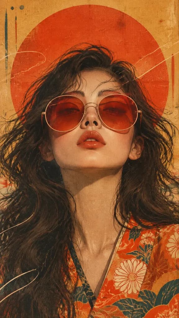 Retro-Futuristic Japanese Editorial Portrait