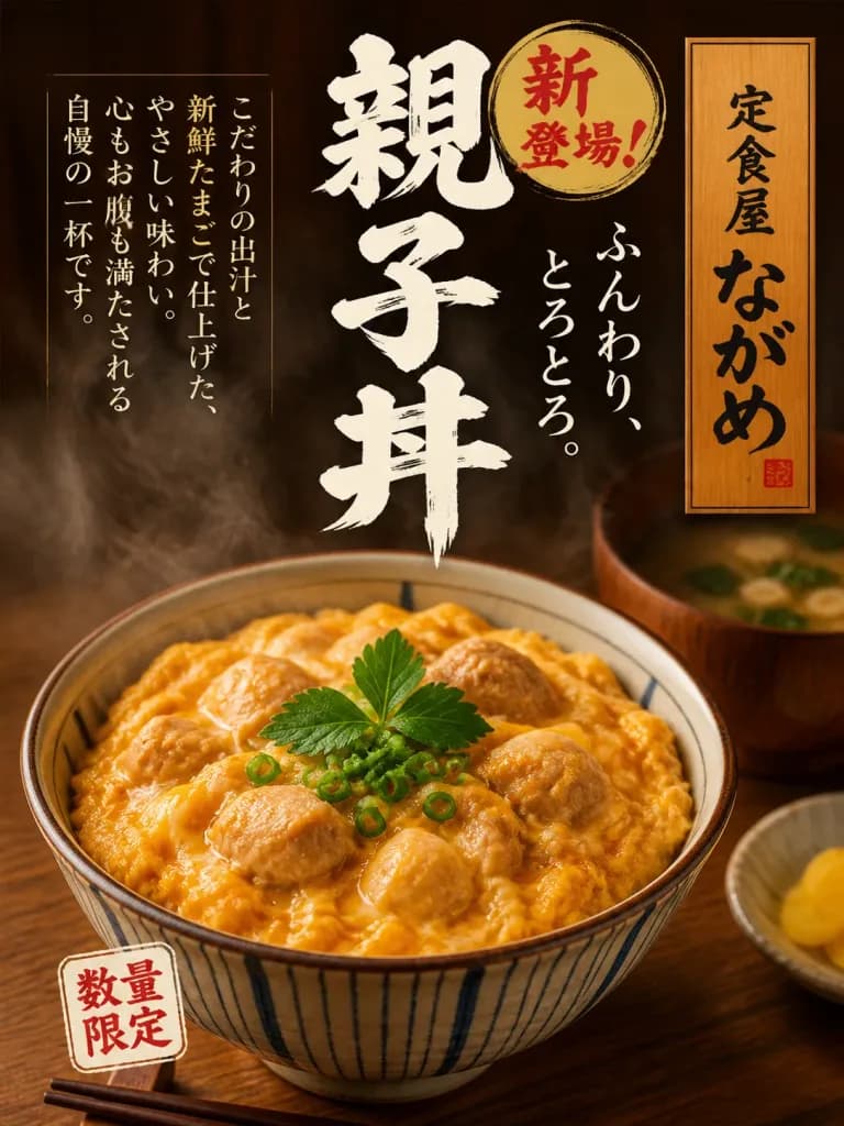 Speisekarten-Plakat für Japanisches Restaurant