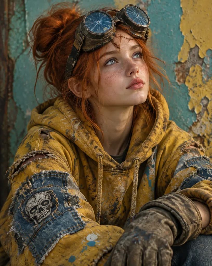 Post-Apocalyptic Girl in Welding Goggles