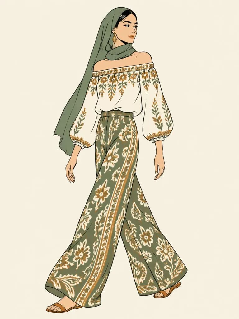 Minimalist Fashion Line Art Illustration