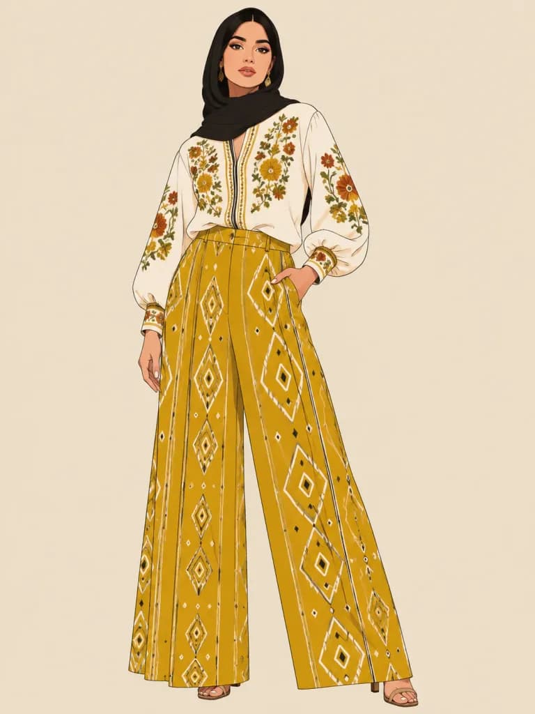 Flat Vector Editorial Fashion Illustration