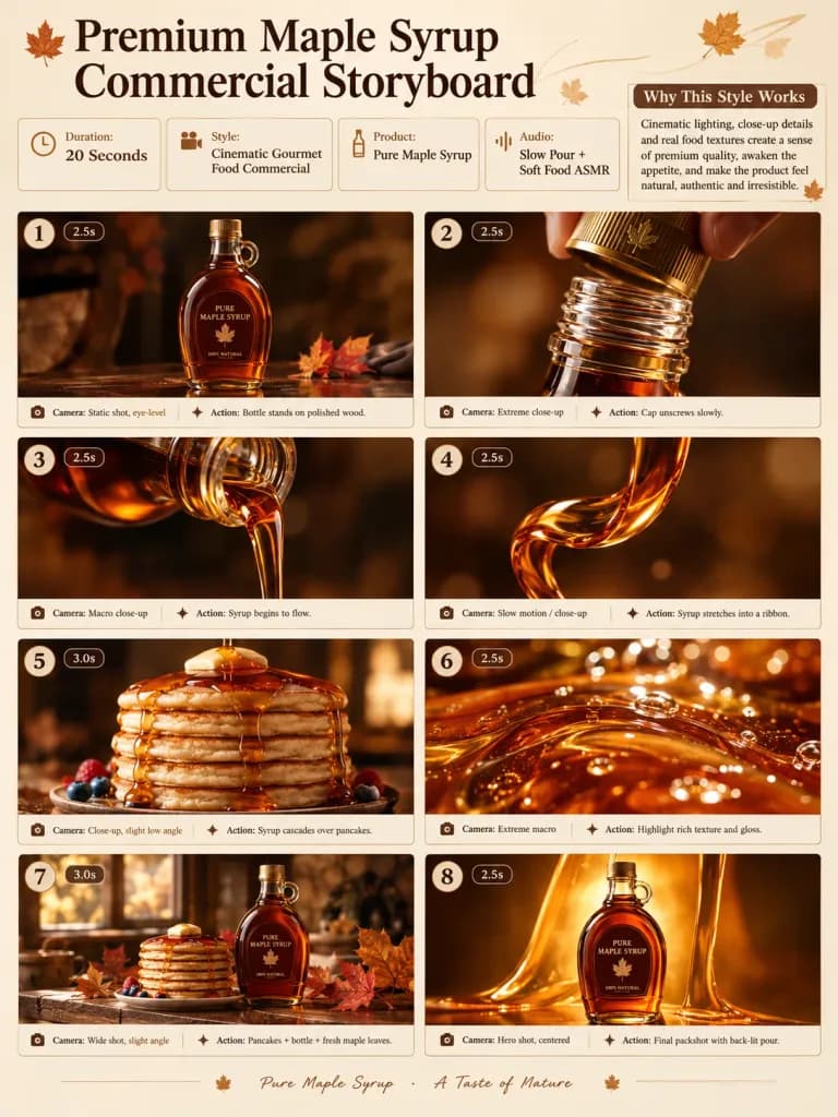 Maple Syrup Commercial Storyboard