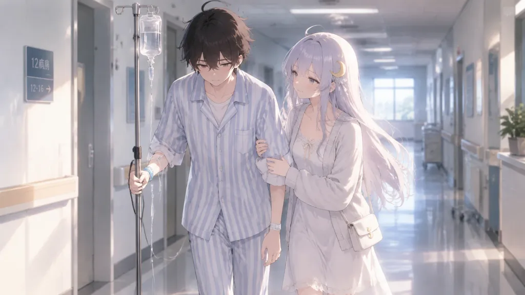 Hospital Rehabilitation Walk with Characters