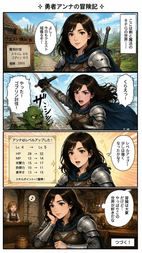 RPG戰士四格條漫