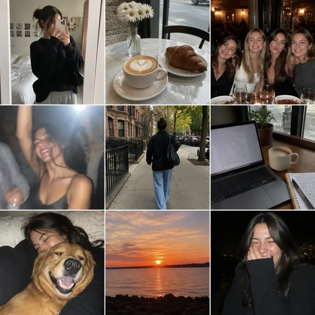 Weekend Lifestyle Nine Photo Dump Grid