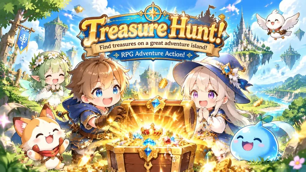 Chibi Mobile RPG Event Campaign Poster
