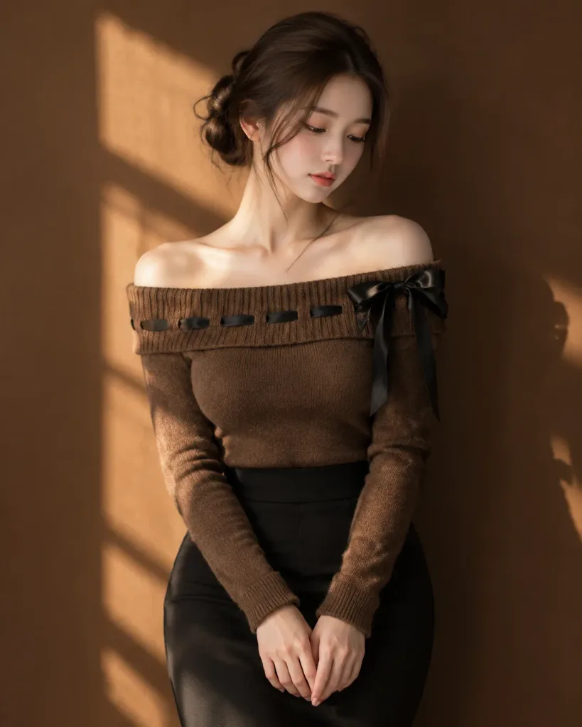 Editorial Autumn Knitwear Fashion Portrait