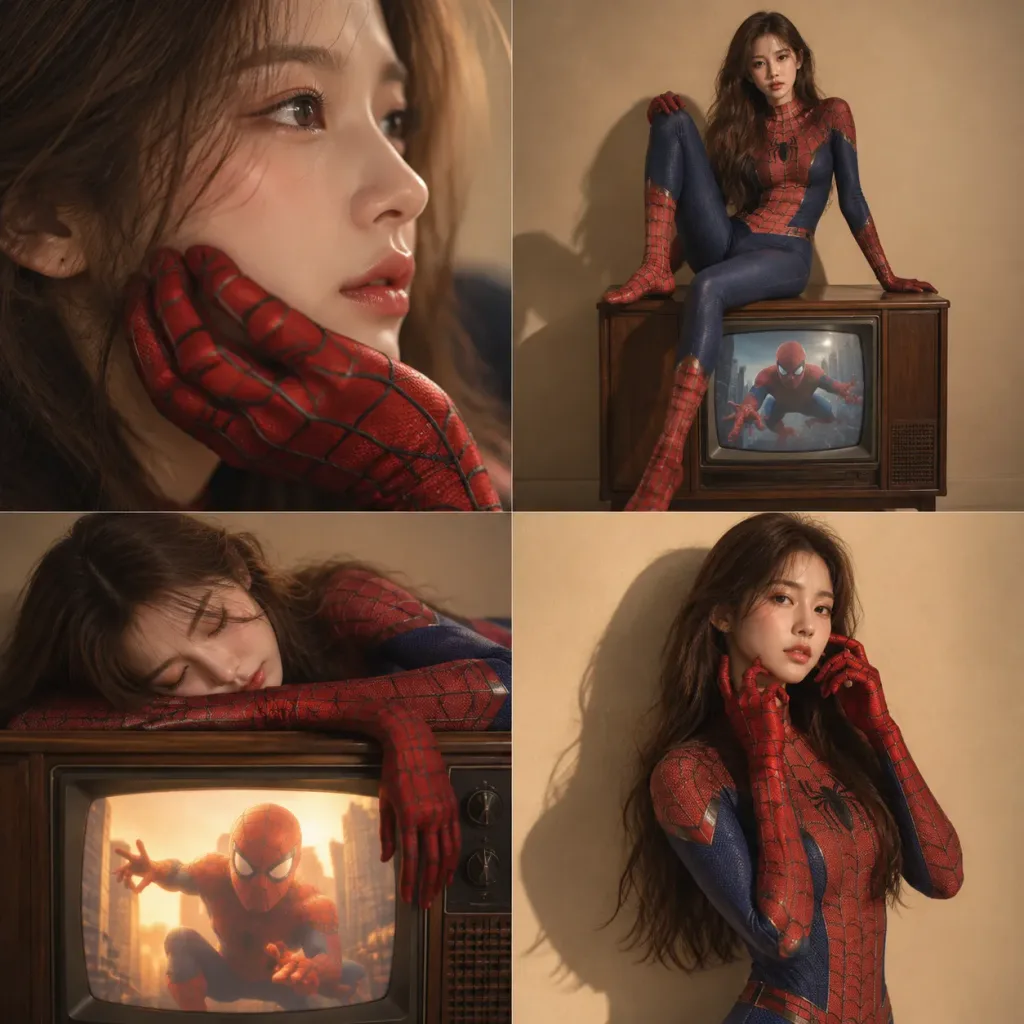 Spider-Man Editorial Collage in Four Frames