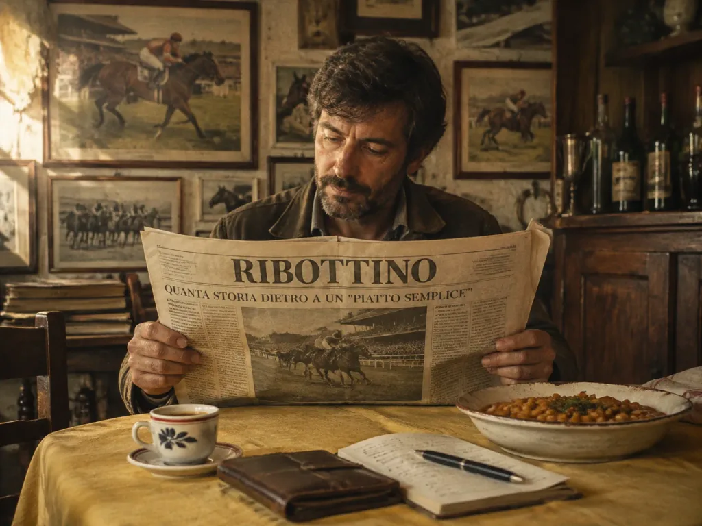 Vintage Cafe Man Reading Newspaper