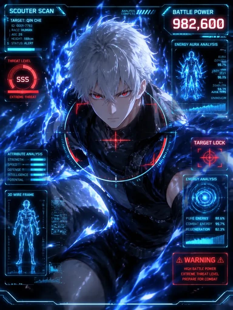 アニメ風スカウター戦闘力HUD
