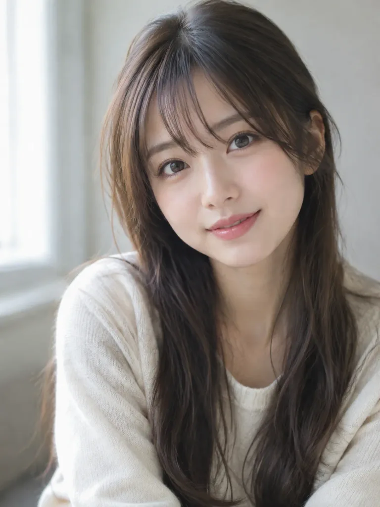 自然写实日本女性肖像