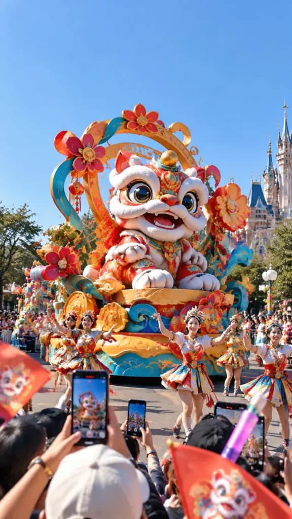 Theme Park Parade Float Snapshot