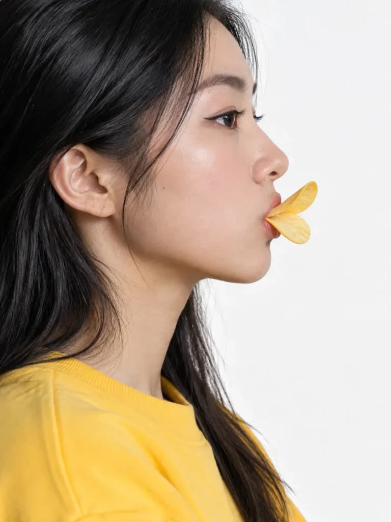 Pringles Duck Lips Profile Portrait