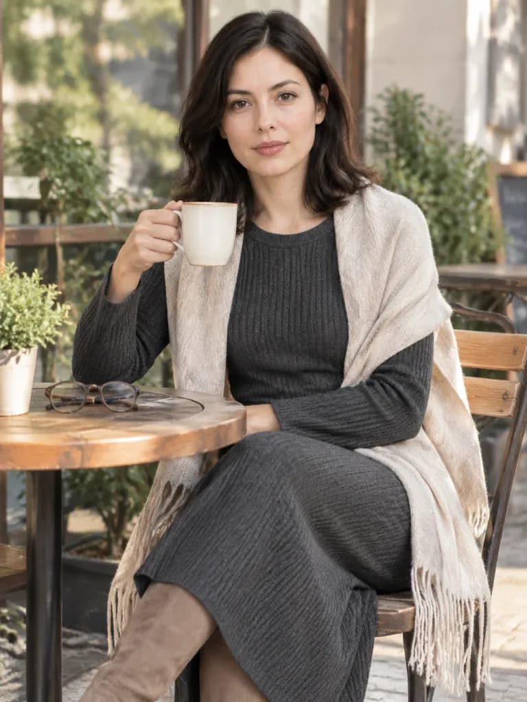 Lifestyle Rib-Knit Dress Fashion Shoot