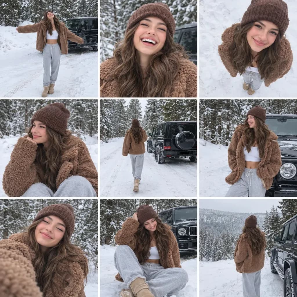 Winter Forest Photo Dump Collage