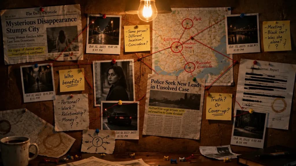 Noir Detective Evidence Board