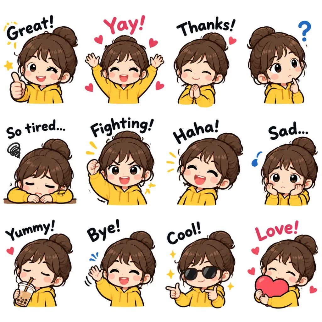 Character LINE Sticker Sheet