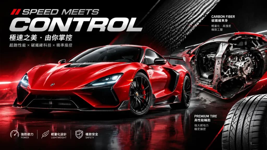 Sports Car Commercial Key Visual