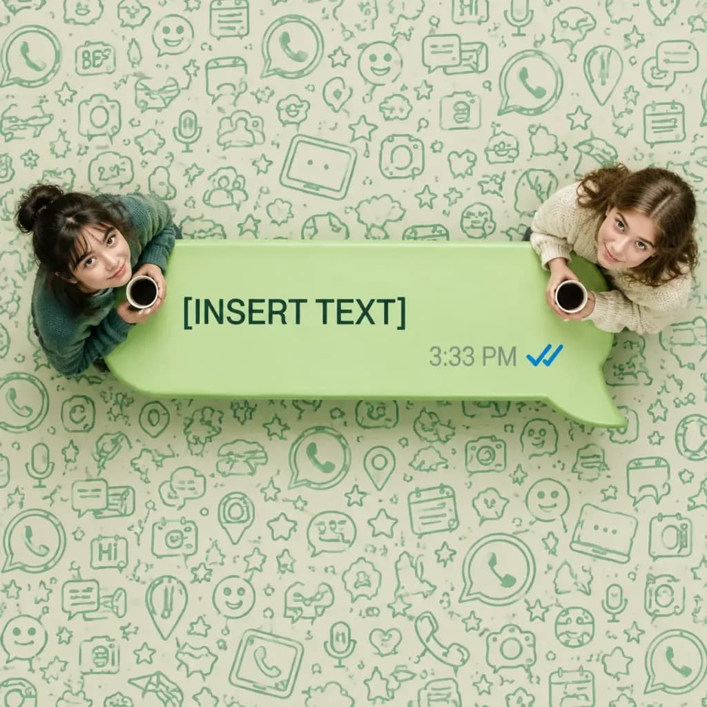 Миниатюрный обеденный стол в виде облака WhatsApp