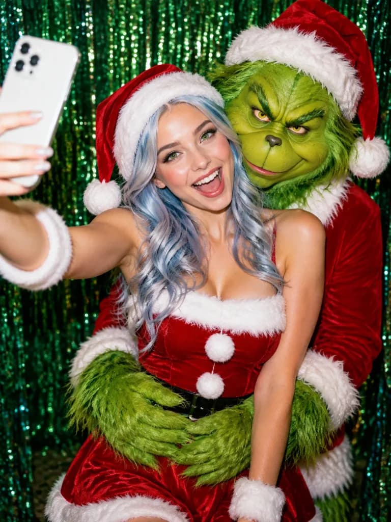 グリンチとのクリスマス自撮り