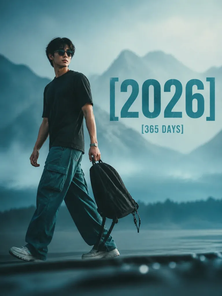 Cinematic New Year Portrait with Typography