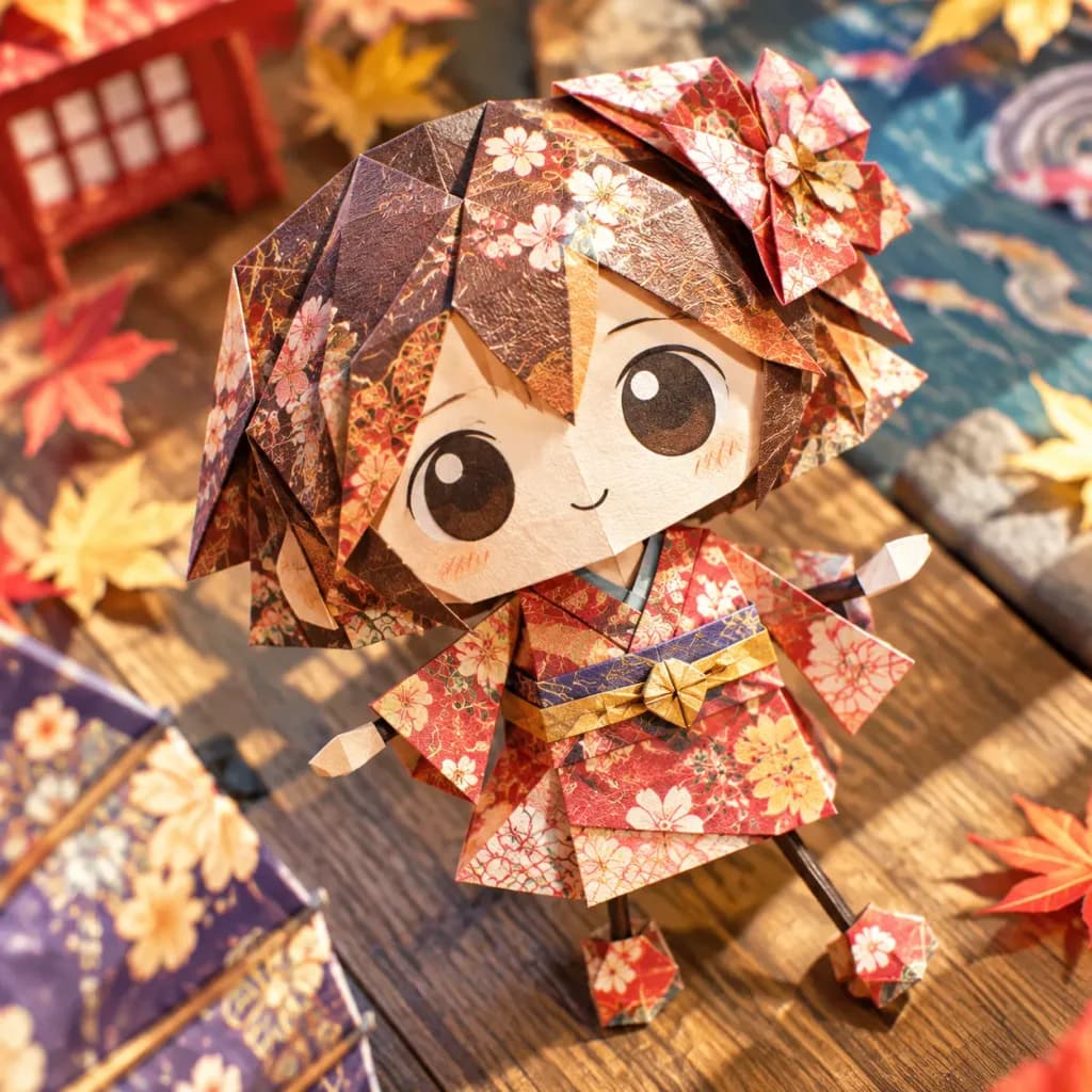 Konwersja Ilustracji na Origami Chiyogami
