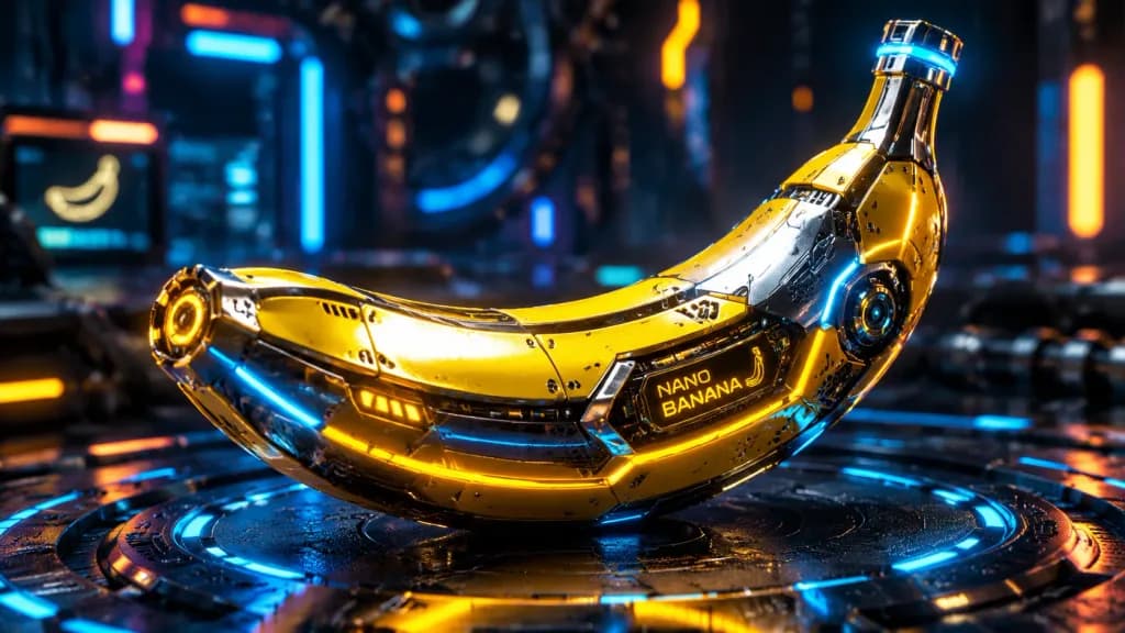 Nano Plátano Metálico Futurista
