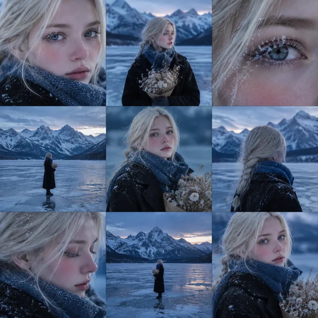 Winter Storyboard Contact Sheet Grid