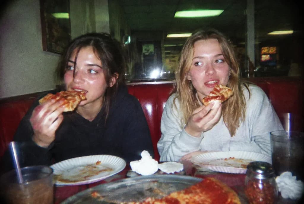 Nineties Disposable Camera Diner Friends