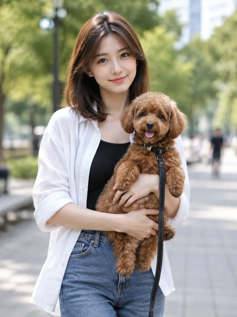 Lifestyle Portrait with Small Pet Dog