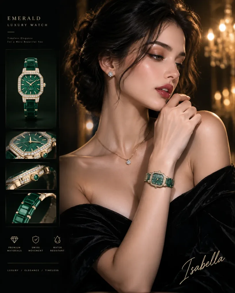 Luxury Watch Commercial Portrait Layout