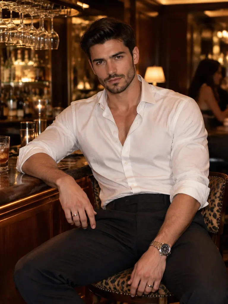 Editorial Portrait in an Upscale Bar