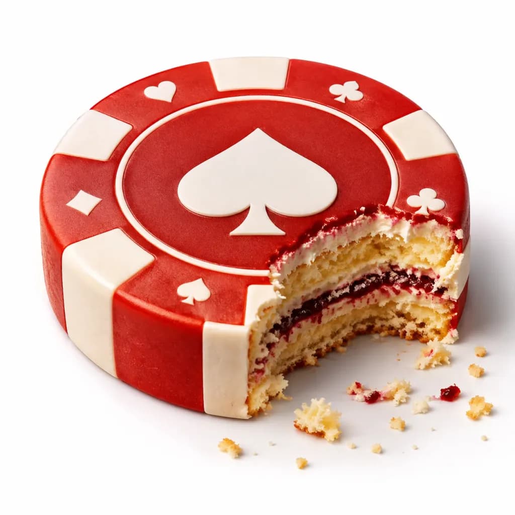 Hyper-Realistic Bitten Illusion Logo Cake