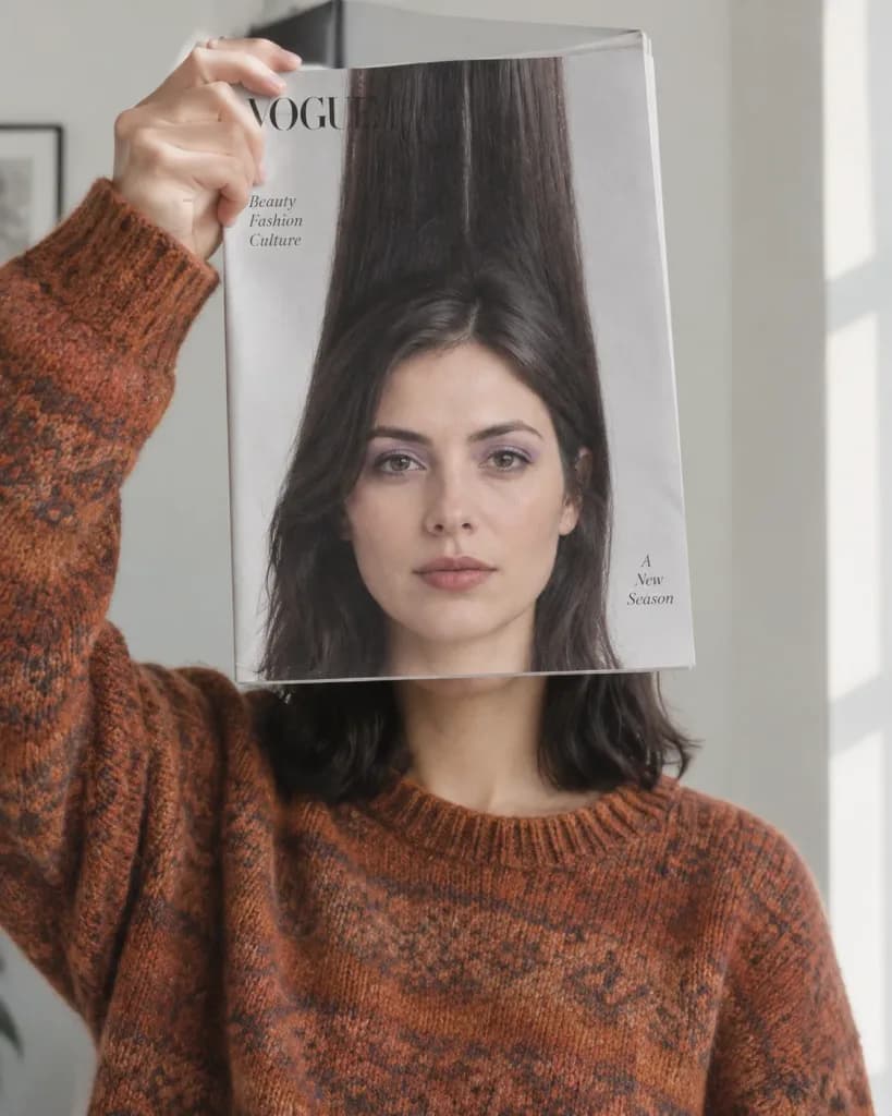 Surreal Fashion Magazine Face Illusion Portrait