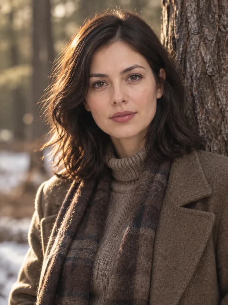 Winter Forest Golden Hour Portrait