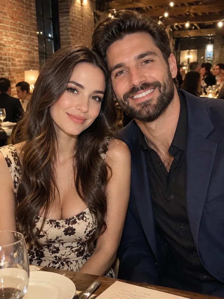 Couple Portrait at an Upscale Restaurant
