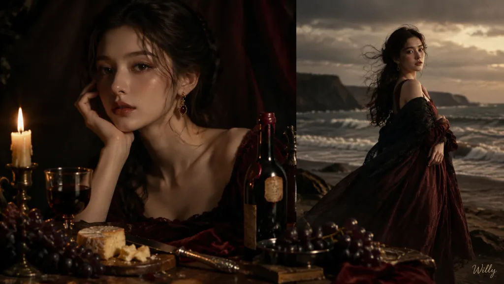 Vogue 雜誌巴洛克風跨頁大片
