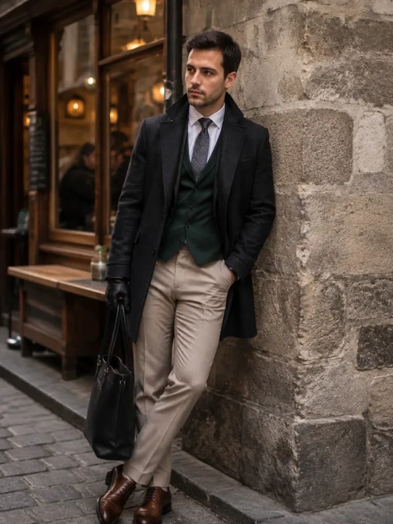 Europäisches Street-Fashion-Editorial-Porträt