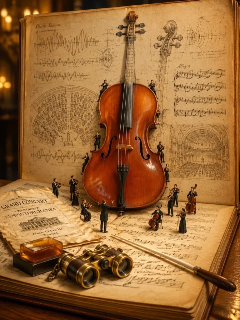 Music History Antique Book Diorama