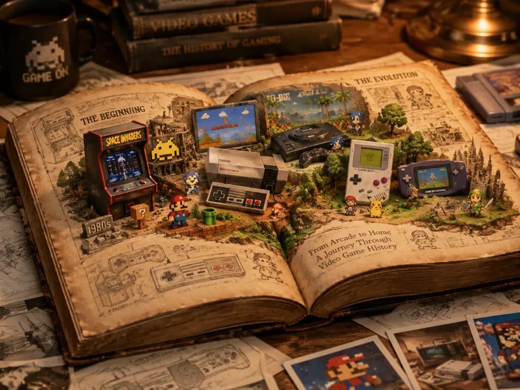History Diorama in Antique Book