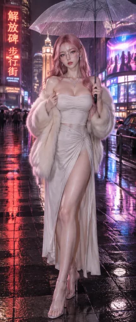 Chongqing Night Street Cinematic Portrait