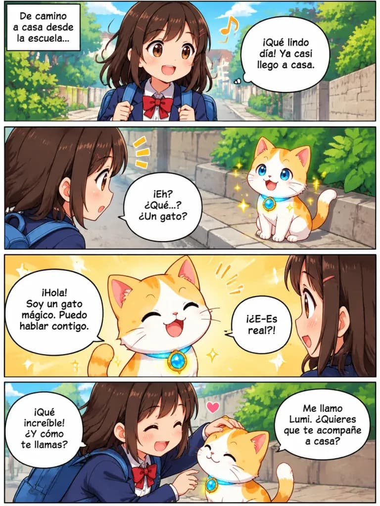 キュートなポップアート風4コマ漫画