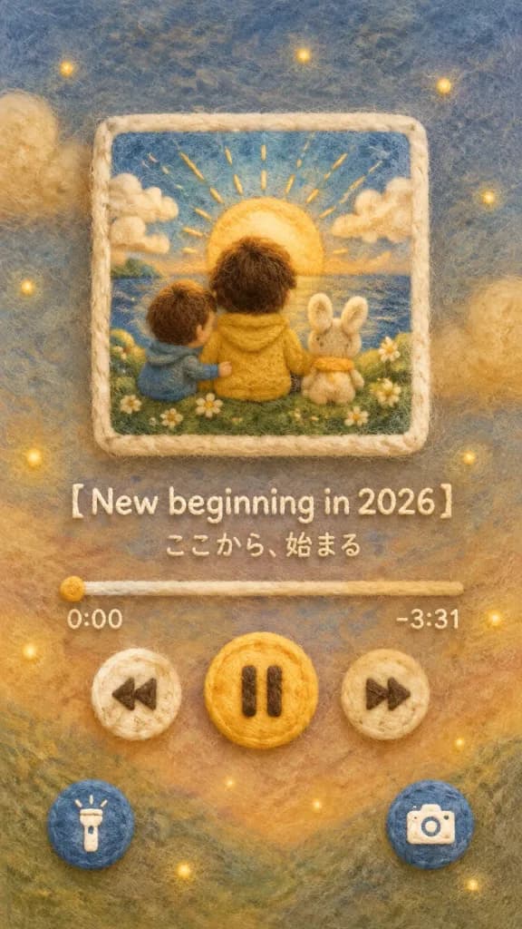 Needle Felted Smartphone Music Player UI