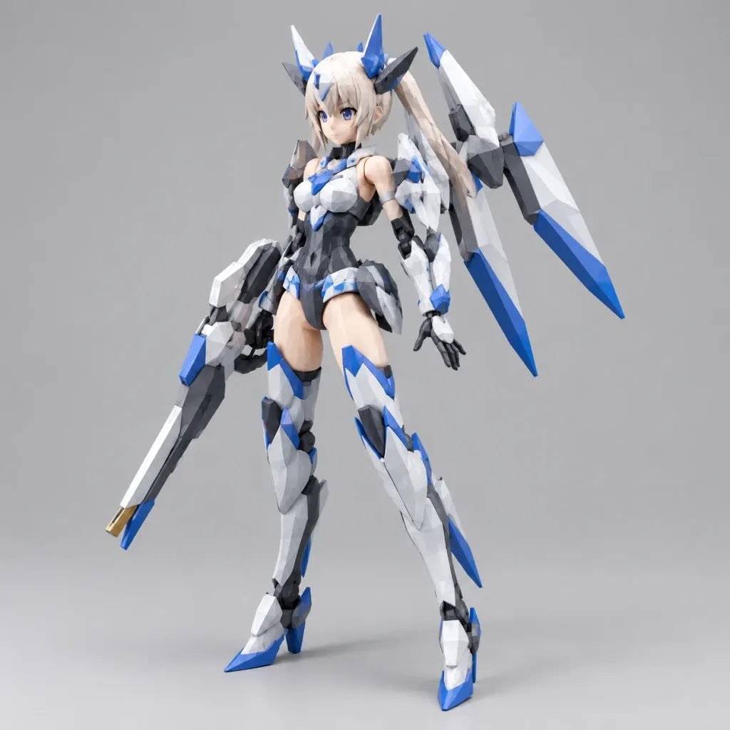Low-Poly Megami Device Character Figure