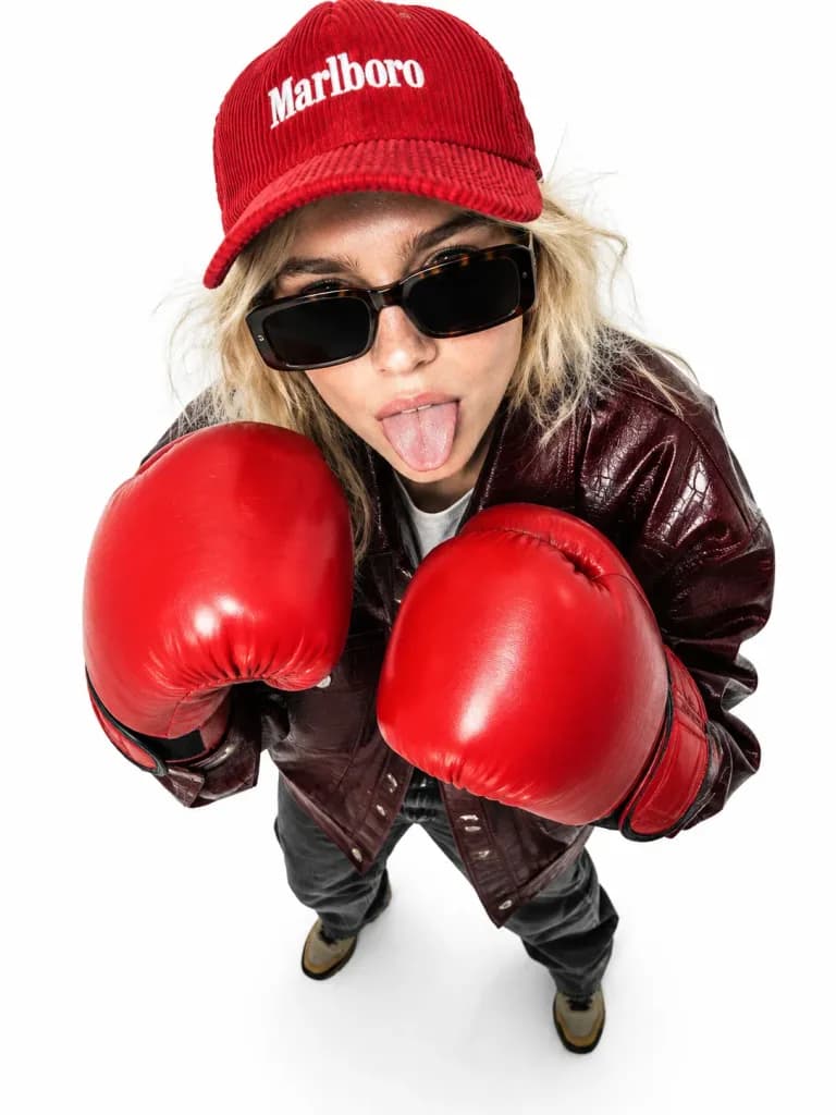 90s High-Angle Boxing Editorial Portrait