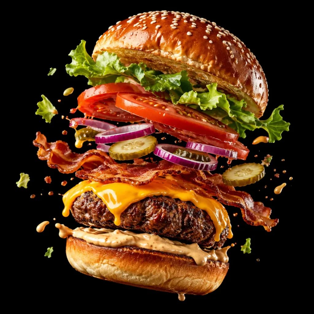 Dynamic Exploding Food Commercial Poster