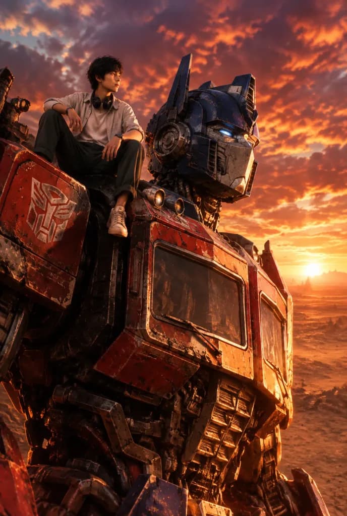 Sunset Shoulder of Colossal Optimus Prime